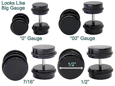 gauges size chart. a normal size from Chart