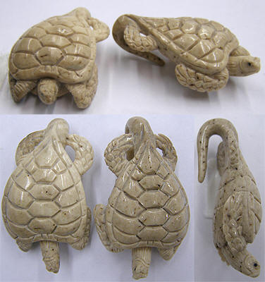 Sea Turtle Earings Hand Carved in Bali