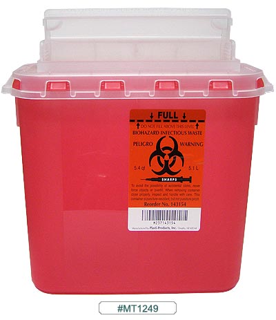 Red Sharps Containers Disposal, Hazard Waste Containers