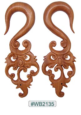WB2135 Carved Wood Ear Style