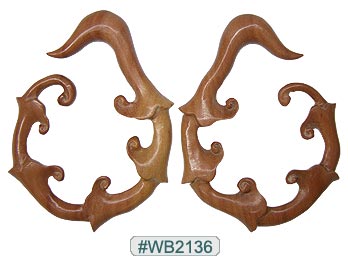 WB2136 Carved Wood Ear Style