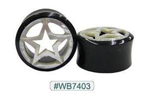 wb7403 Blackhorn Plug with White Shell Star Cut out