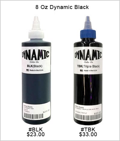 Dynamic Color Triple Black Tattoo Ink 8-oz